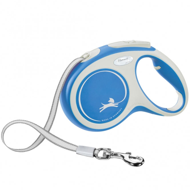 Flexi New Comfort Gurt-Rollleine – 5m, bis 25kg - blau