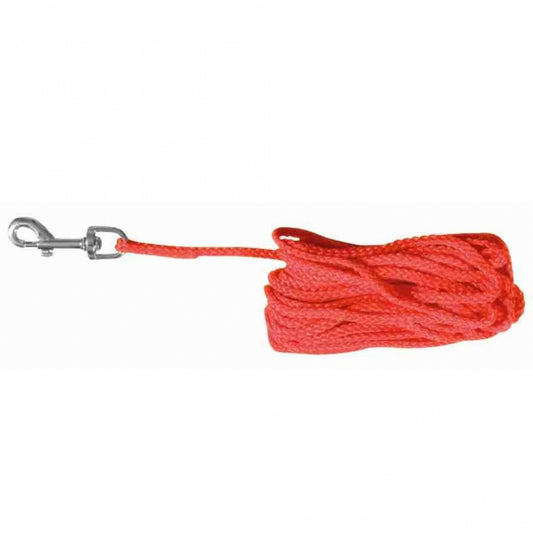 Trixie Nylon-Schleppleine für Training und Spaziergänge – Schleppleine aus Nylon - rot, 15 m