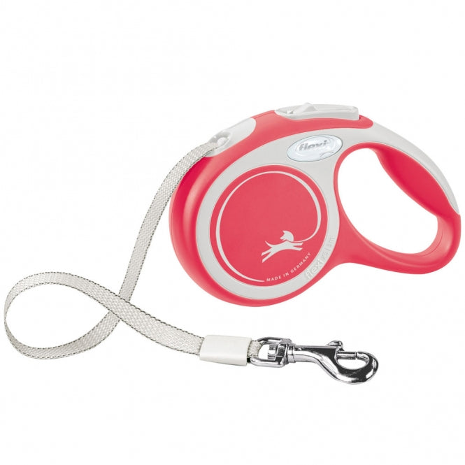 Flexi New Comfort Gurt-Rollleine – 3m, bis 12kg - rot