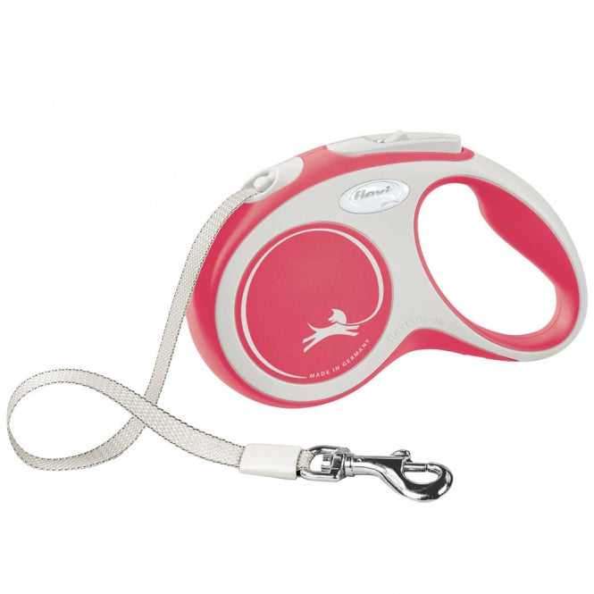 Flexi New Comfort Gurt-Rollleine – 5m, bis 15kg - rot