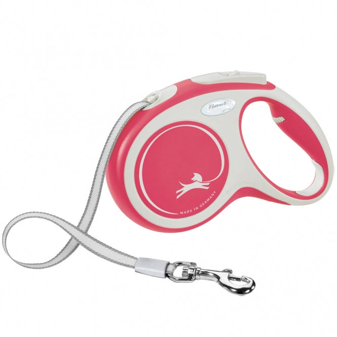 Flexi New Comfort Gurt-Rollleine – 5m, bis 25kg - rot