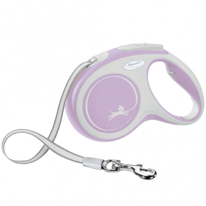 Flexi New Comfort Gurt-Rollleine – 5m, bis 25kg - rosa