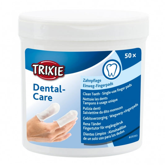 Trixie Zahnpflege-Fingerpads für Tiere – 50 Stück – Produktansicht