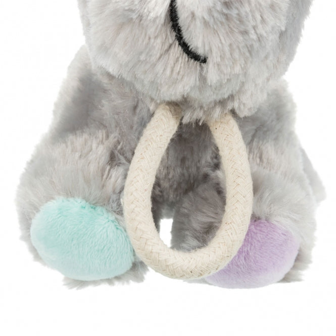Trixie Junior Plüschhund mit Tau – 24 cm – Produktansicht