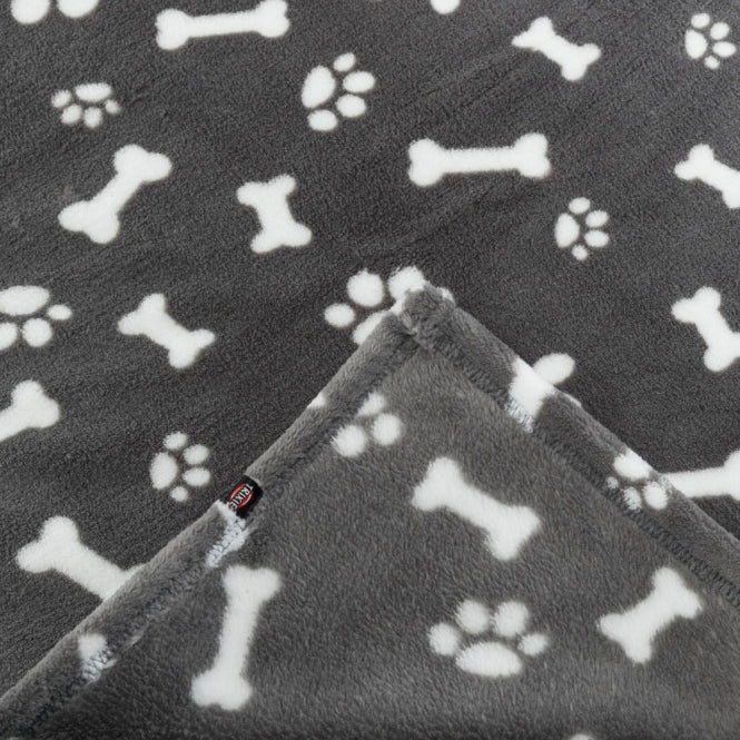 Trixie Kenny Kuscheldecke für Hunde und Katzen – Grau - 100 × 75 cm