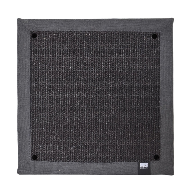 EBI Krappa Kratzmatte aus Sisal – Kratzmatte Krappa - 38 x 38cm - schwarz