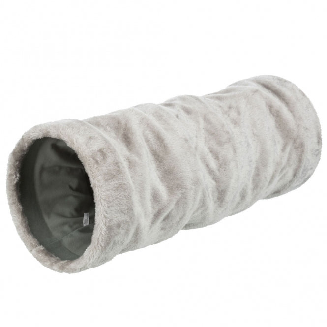Trixie Crunch Plüschtunnel für Katzen – 60 cm – Grau