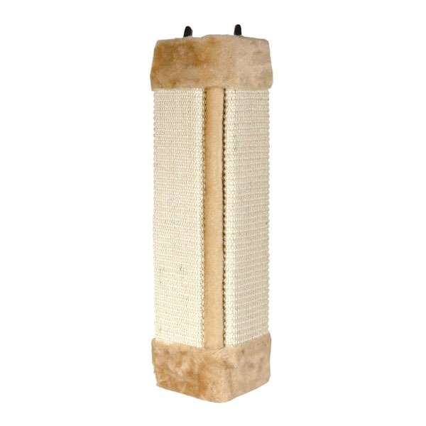 Trixie Eck-Kratzbrett aus Sisal und Plüsch – Zimmerecken - natur/beige