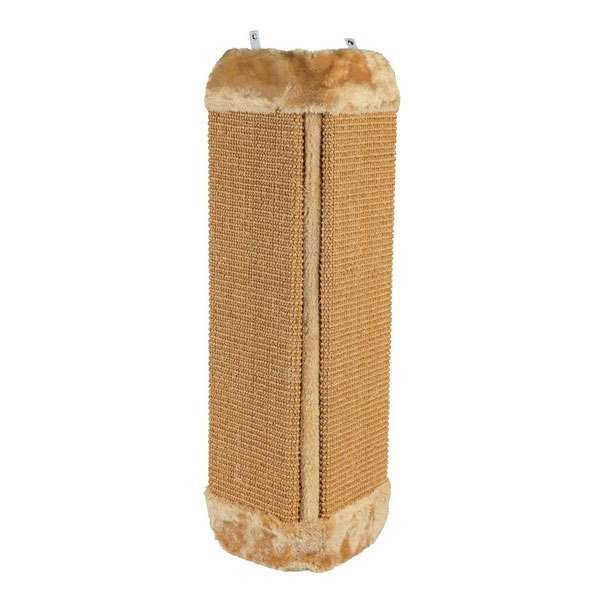 Trixie Eck-Kratzbrett aus Sisal und Plüsch – Zimmerecken, Groß - Braun