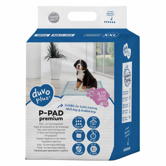 Duvoplus Premium Welpenunterlagen und Hygiene-Pads – Geruchskontrolle - 30st - 30x45cm