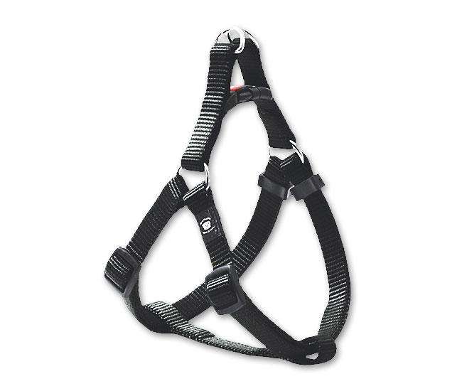 Karlie ASP Step&Go Hundegeschirr aus Nylon – Schwarz - 10 mm, 36-52 cm