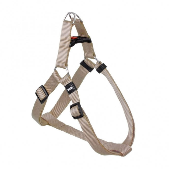 Karlie ASP Step&Go Hundegeschirr aus Nylon – Beige - 15 mm, 41-58 cm