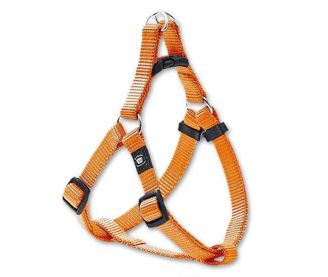 Karlie ASP Step&Go Hundegeschirr aus Nylon – Orange - 10 mm, 36-52 cm