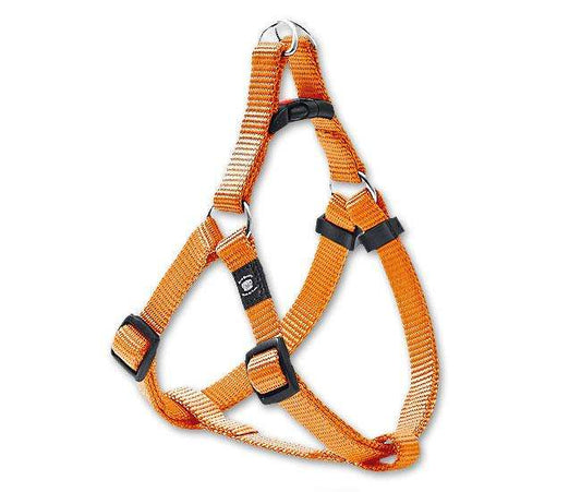 Karlie ASP Step&Go Hundegeschirr aus Nylon – Orange - 10 mm, 36-52 cm