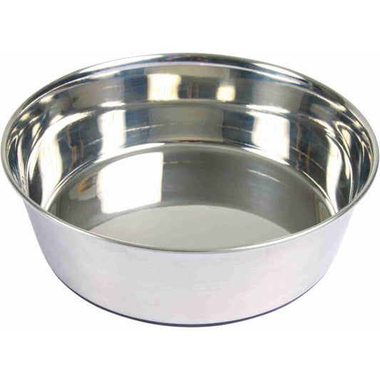 Trixie Edelstahlnapf mit rutschhemmendem Gummiboden – 0,5 l/ø 14 cm